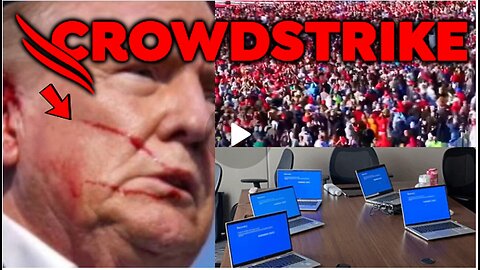 Why Does The Blood On Trump's Face Look Just Like The CrowdStrike Logo! (Worldwide Computer Outage)