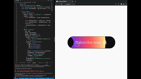 Flutter Programming - Button Hover Effects Gradient Animation
