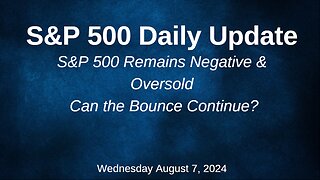 S&P 500 Daily Market Update for Wednesday August 7, 2024