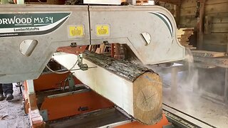 Norwood MX34 sawing a maple beam