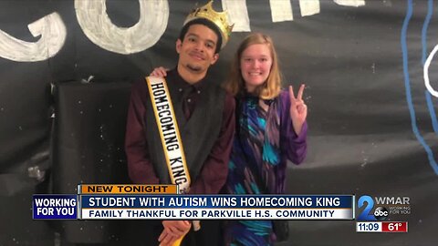 Student with autism expresses appreciation for winning homecoming king