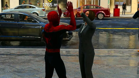 Spider Man (Tobey Maguire Suit) being friendly