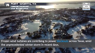 Frozen wind turbines contribute to power blackouts across Texas, at least 4 million without power