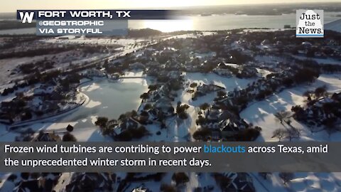 Frozen wind turbines contribute to power blackouts across Texas, at least 4 million without power