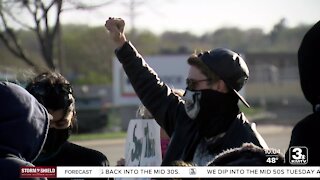 Demonstrators rally in Omaha in wake of Daunte Wright death
