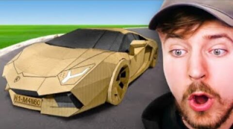 Lamborghini made from cardboard !