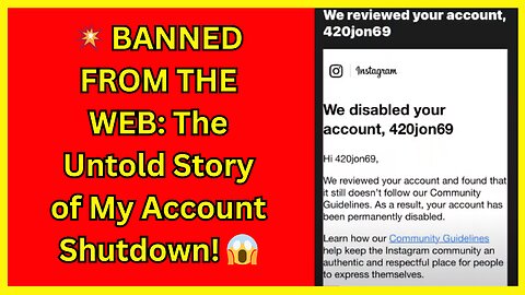 BANNED for WHAT?! 😱 Inside the Mystery of My Account Shutdown!