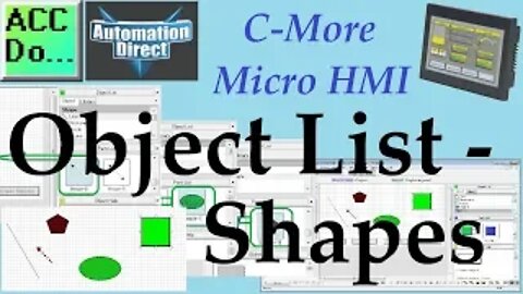 C-More Micro HMI Object List Shapes