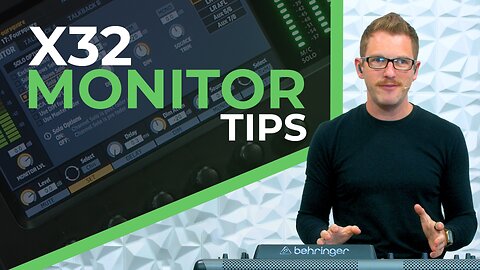 Use these Monitor Settings on Your Behringer X32