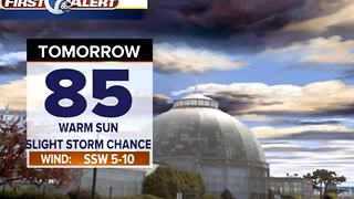 Isolated storm chance tonight