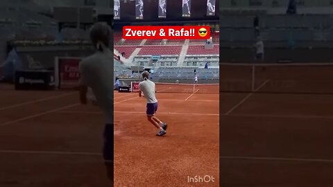 Rafael Nadal & Alexander Zverev Practice with Each Other in Madrid 2022!! 😎 #tennis #shorts #rafa