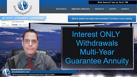 Stripping the interest from a Multi Year Guarantee Annuity rate of 3.55%.