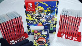 NINTENDO SWITCH OLED Special Edition japonês - Unboxing Splatoon 3 Console e game.