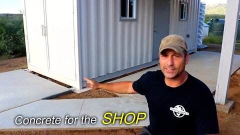 Concrete Pour - Shipping Container Shop