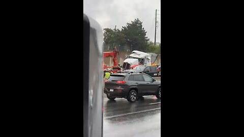 Truck Accident On QEW Toronto