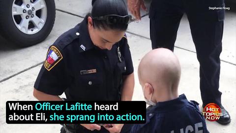 Cops honor 3-year-old battling cancer