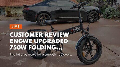 New Review ENGWE Upgraded 750W Folding Electric Bike for Adults 20"×4.0" All Terrain Fat Tires...