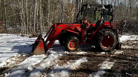 L3400dt winching firewood