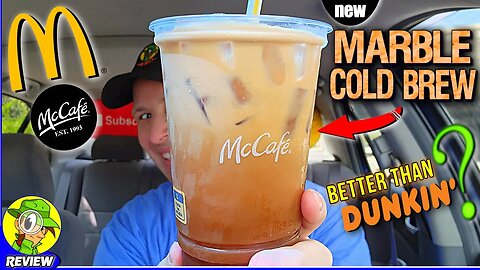 McDonald's® MARBLE COLD BREW Review ❄️☕🥤 Better Than DUNKIN'®?! 🤔 Peep THIS Out! 🕵️‍♂️