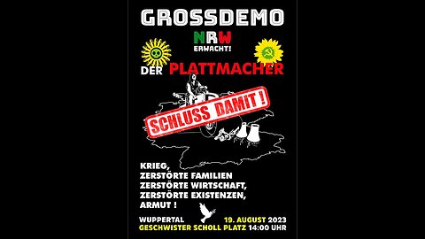 "NRW ERWACHT" Wuppertal 19.08.2023 #LIVE #demo Samstag
