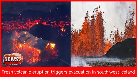 Fresh volcanic eruption triggers evacuation in south-west Iceland । NEWS9
