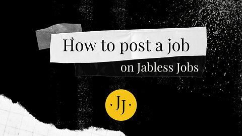 How to post a job opening on JablessJobs.work