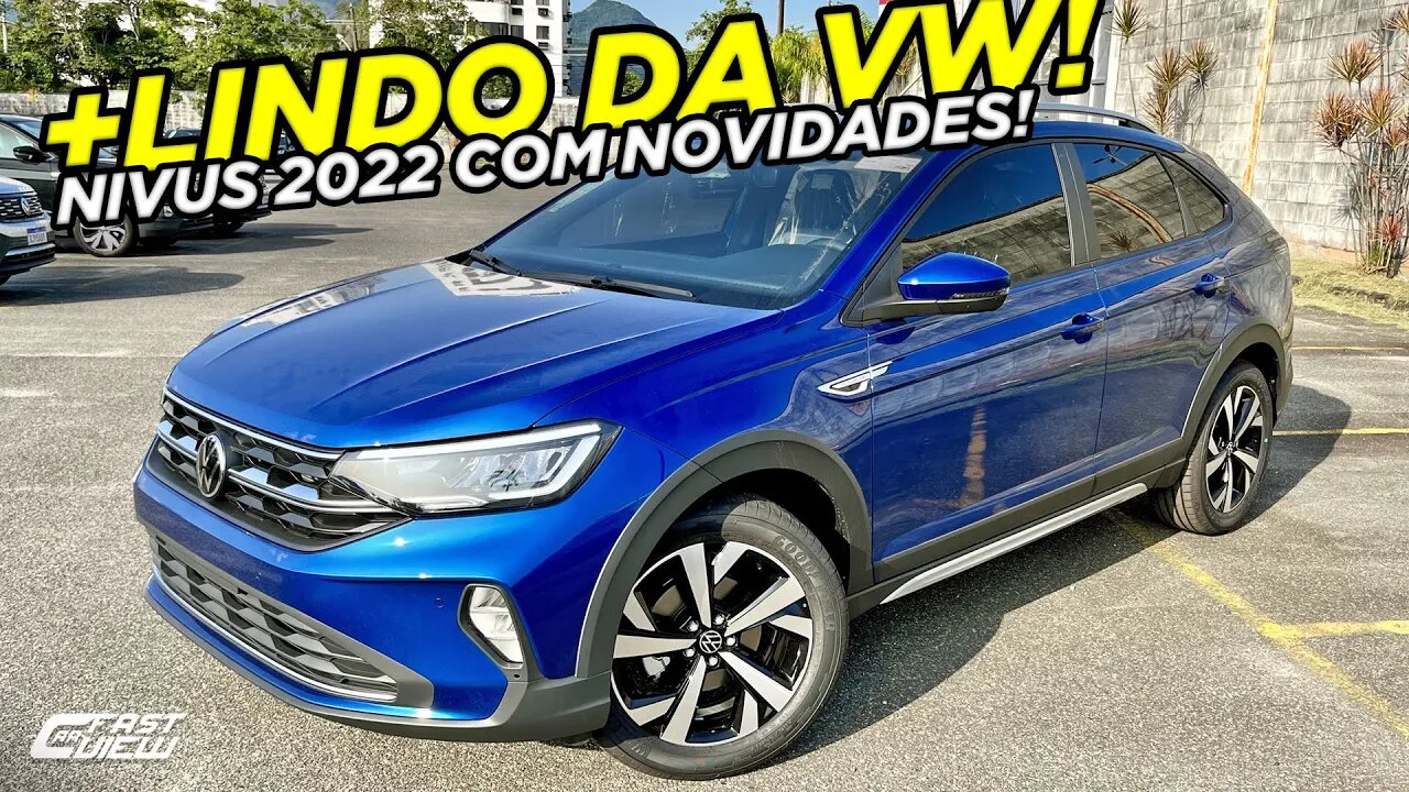 Volkswagen Nivus Highline Tsi Azul Biscay Com Novo Sistema De