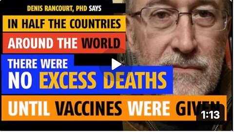 There were NO excess deaths until Vaccines were Given, in Half the Countries |Denis Rancourt