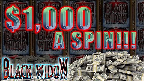 $1,000 SPINS ON HIGH LIMIT SLOTS 🕸️ Massive Black Widow Jackpots!