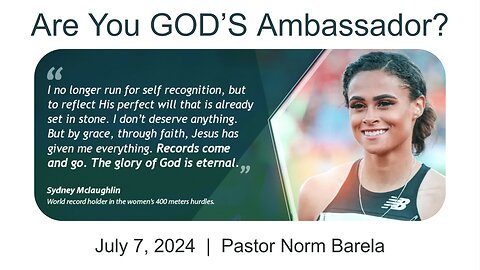 Are You GOD’S Ambassador?