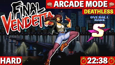 Final Vendetta | Arcade - Hard [Time: 22:38] Deathless S RANK - Claire (Nintendo Switch)🕹️[Speedrun]