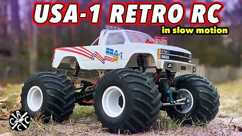 USA-1 Retro RC Monster Truck In Slow Motion