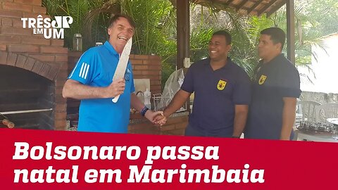 Família Bolsonaro passa feriado de Natal na Restinga de Marambaia