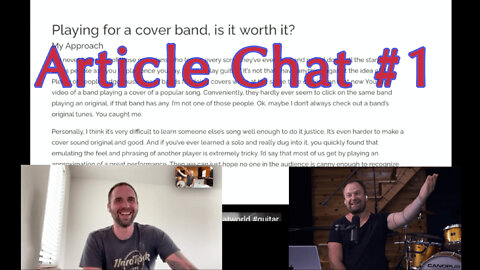 Article Chats #1 - Playing for a Cover Band, is it worth it?