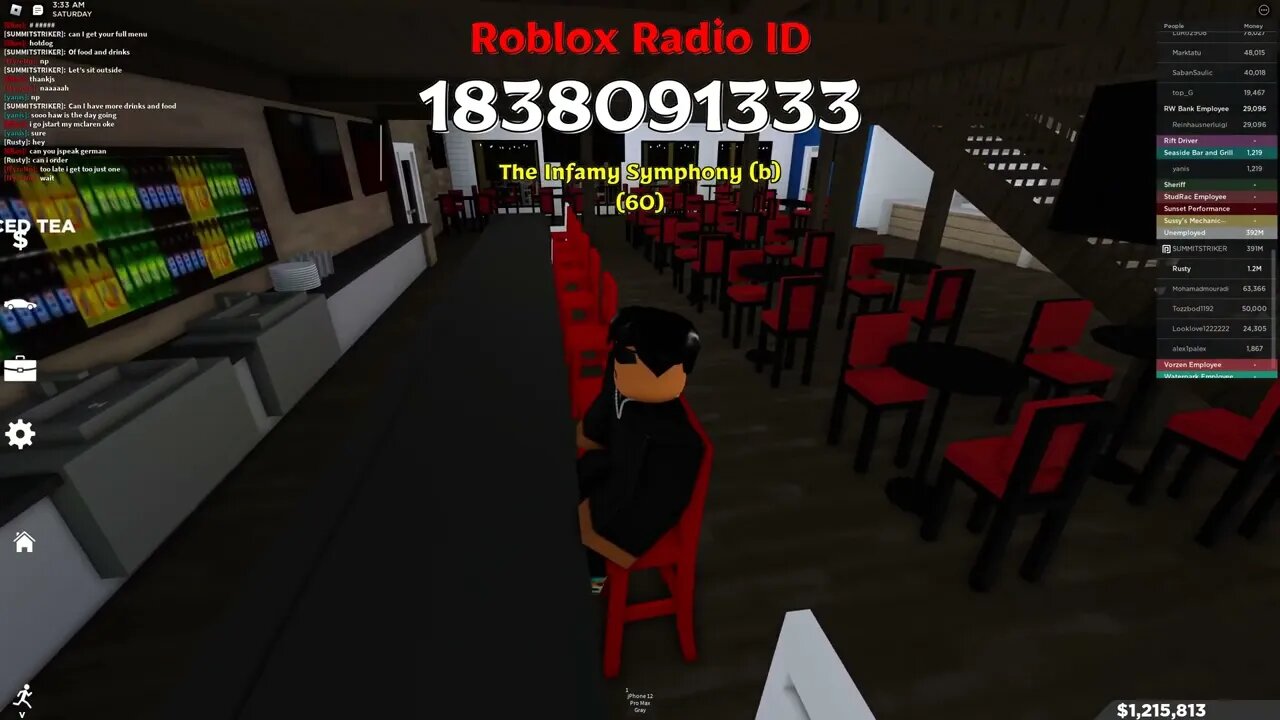 Infamy Roblox Radio Codes/IDs