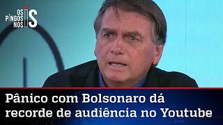 Bolsonaro tem as três entrevistas mais vistas do Youtube Brasil na história