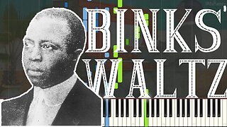 Scott Joplin - Binks' Waltz 1905 (Ragtime Piano Waltz Synthesia)