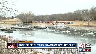 KCK firefighters train for ice rescues