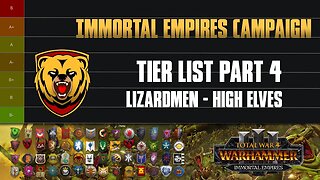 TW: Warhammer 3 Immortal Empires Campaign Tier List Part 4 | Lizardmen & High Elves