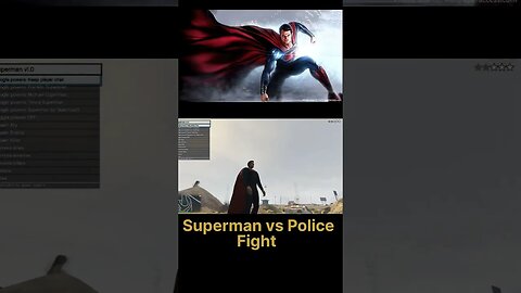 Superman IN GTA 5 | Superman vs Police GTA 5 | GTA 5 Mod #youtubeshorts #shorts