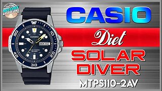 Diet Solar! | Casio Classic 100m Solar Quartz MTPS110-2AV Unbox & Review