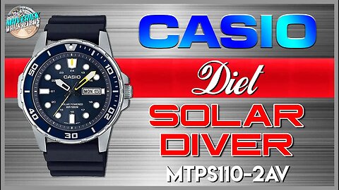 Diet Solar! | Casio Classic 100m Solar Quartz MTPS110-2AV Unbox & Review