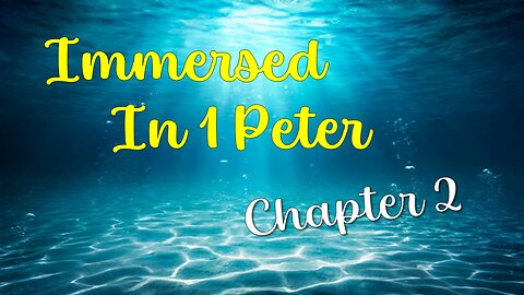 Immersed in 1 Peter: Chapter 2