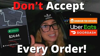 Uber Eats, DoorDash, And GrubHub Driver Ride Along | Don't Accept Every Order! | Part 4