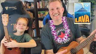 We Try to Play the Lava Song on Ukulele! 😂😆😂