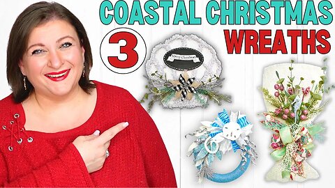 How to make Coastal Christmas Wreaths | Sea Shell Mermaid Tail Wreath Forms