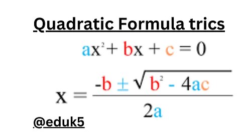 The best trick to calculate quadratic formula: you must know | Calculation of quadratic formula |