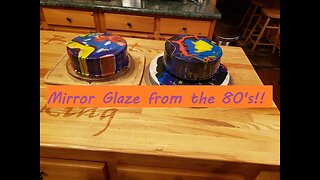 The Most Epic Mirror Glaze Cake Reveal of All Time!! Chocolate and Red Velvet in one cake