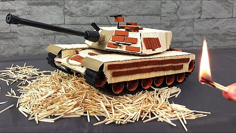 Tank from Matches - Matches Chain Reaction Domino Effect