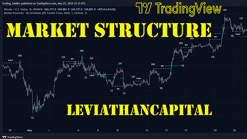Market Structure Indicator on TradingView - By Leviathan (Highs and Lows & BOS / CHOCH)